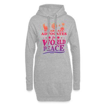 Frieden Geschenk Liebe Freundschaft - Hoodie-Kleid - Grau meliert - Vorne