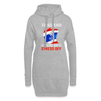 Thaïlande Beach Holiday by the Sea Design Beach Motif - Sweat-shirt à capuche long Femme - gris chiné - Devant