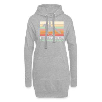 Design équestre et équestre pour les amoureux des chevaux - Sweat-shirt à capuche long Femme - gris chiné - Devant