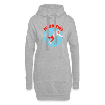 Skifahrer Pisten King Ski - Hoodie-Kleid - Grau meliert - Vorne