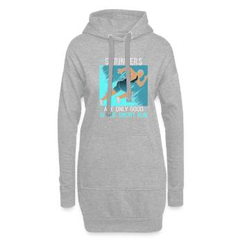 Running Marathon Runner Running - Hoodie Dress - heather grey - Front