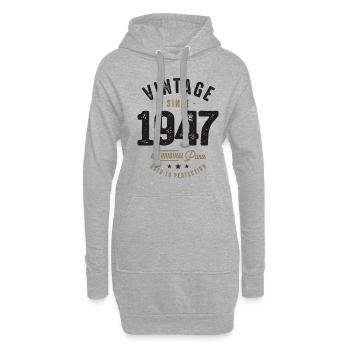 Millésime depuis 1947 75ème anniversaire - Sweat-shirt à capuche long Femme - gris chiné - Devant