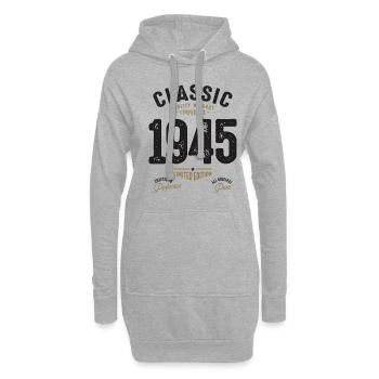 Classique 1945 77e anniversaire - Sweat-shirt à capuche long Femme - gris chiné - Devant
