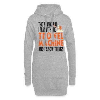 Conception de constructeur en béton pour les constructeurs et le chantier de construction - Sweat-shirt à capuche long Femme - gris chiné - Devant
