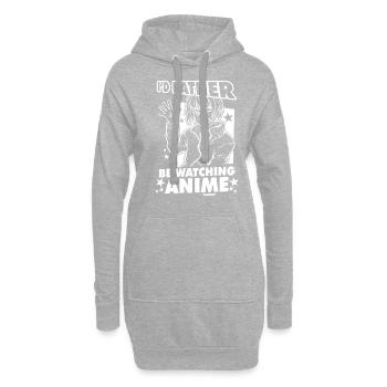 J’aime Anime Japon Manga Cosplay Nerd Cadeau - Sweat-shirt à capuche long Femme - gris chiné - Devant