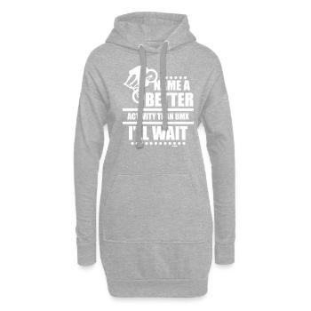 BMX Bike Sport Adrénaline - Sweat-shirt à capuche long Femme - gris chiné - Devant