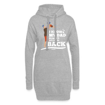 Vater und Tochter - Hoodie-Kleid - Grau meliert - Vorne