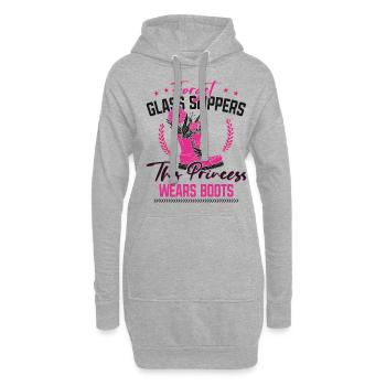 Farming Farmer Girl Female Forget - Hoodie-Kleid - Grau meliert - Vorne