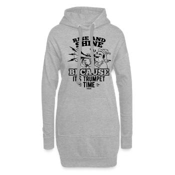 Musikinstrument Musiklehrer Geschenk - Hoodie-Kleid - Grau meliert - Vorne