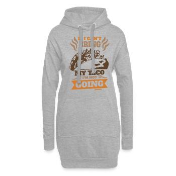Si je ne peux pas apporter mon taco, je n’y vais pas - Sweat-shirt à capuche long Femme - gris chiné - Devant