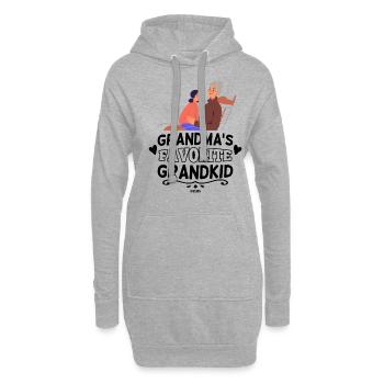 Oma ihr liebstes Enkelkind - Hoodie-Kleid - Grau meliert - Vorne