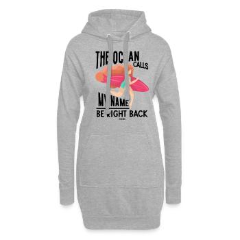 Ozean Surfen Mädchen Frau SUP - Hoodie-Kleid - Grau meliert - Vorne