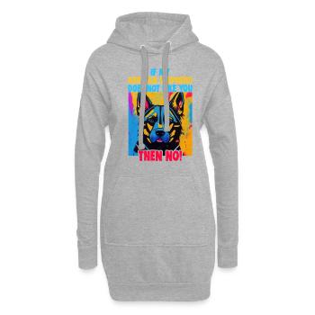 Hunde Deutscher Schäfer Hundeliebhaber - Hoodie-Kleid - Grau meliert - Vorne