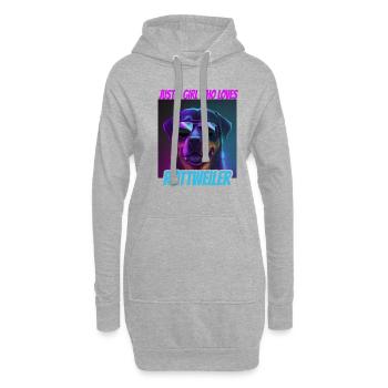 Dogs Rottweiler Dog lovers - Hoodie Dress - heather grey - Front