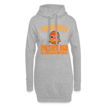 Conception de construction en béton pour les travailleurs de la construction et les chantiers de construction - Sweat-shirt à capuche long Femme - gris chiné - Devant