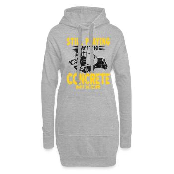 Conception de construction en béton pour les travailleurs de la construction et les chantiers de construction - Sweat-shirt à capuche long Femme - gris chiné - Devant