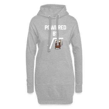 Powered by root beer, root beer - Hoodie-Kleid - Grau meliert - Vorne