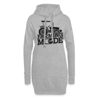 Agriculteur Tracteur d’époque - Sweat-shirt à capuche long Femme - gris chiné - Devant