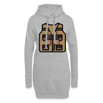 Costume Graphic Animal Keeper Zoo Keeper Animal Lo - Hoodie-Kleid - Grau meliert - Vorne
