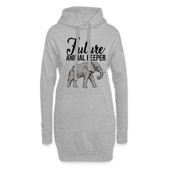 Future Animal Keeper Animal Lover Zoo Keeper Zoolo - Hoodie-Kleid - Grau meliert - Vorne