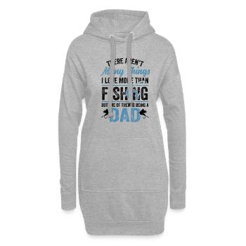 Angelrute Fisher Fish Fisherman Fishing Dad - Hoodie-Kleid - Grau meliert - Vorne