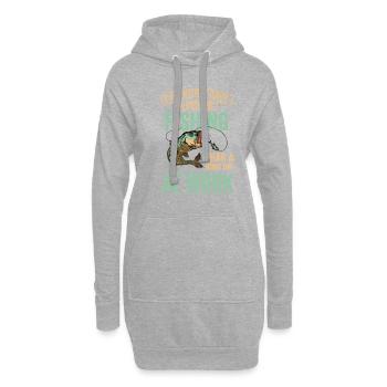Ich Würde Lieber Angelrute Fisher Fish Fisherman - Hoodie-Kleid - Grau meliert - Vorne