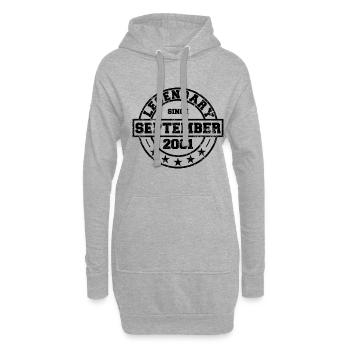 Legendary since September 2001 - Geburtstag - Hoodie-Kleid - Grau meliert - Vorne