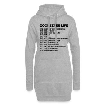 Life Of A Zoo Keeper Animal Lover Zoologist Animal - Hoodie-Kleid - Grau meliert - Vorne