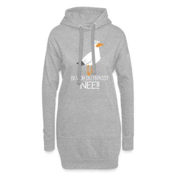 Bevor du fragst Nein Vogel - Hoodie-Kleid - Grau meliert - Vorne