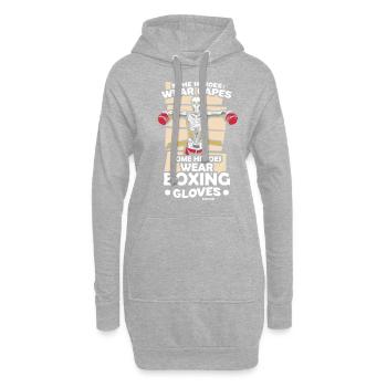 Some Heroes Wear Capes Some Heroes Wear Boxing Glo - Hoodie-Kleid - Grau meliert - Vorne