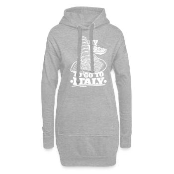 Italie - Sweat-shirt à capuche long Femme - gris chiné - Devant