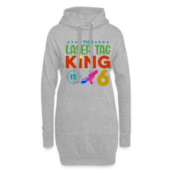 This Laser King Is 6 Lasertag Player Lasergame Pha - Hoodie-Kleid - Grau meliert - Vorne