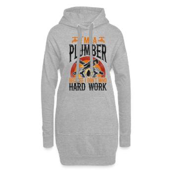 Plumbing Plumber Vintage I'm A - Hoodie-Kleid - Grau meliert - Vorne