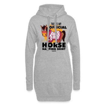 This Is My Official Horse Napping Shirt - Hoodie-Kleid - Grau meliert - Vorne