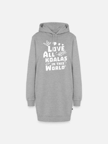 Mädchen Koalabär Australien Kinder - Hoodie-Kleid - Grau meliert