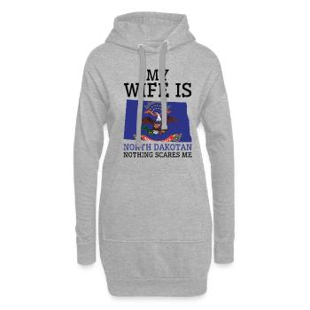 Nichts macht mir Angst North Dakotan Frau North - Hoodie-Kleid - Grau meliert - Vorne