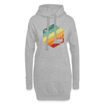 Crane operator american flag, crane operator - Hoodie-Kleid - Grau meliert - Vorne
