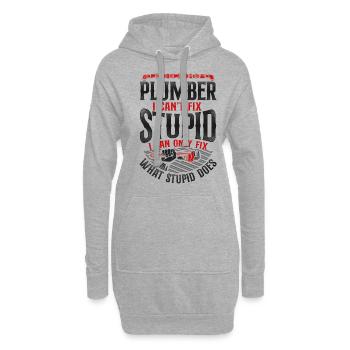 Plumbing Plumber Vintage Plumber I - Hoodie-Kleid - Grau meliert - Vorne