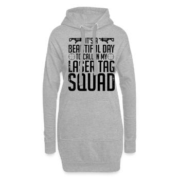 It's A Beautiful Day To Call In My Lasertag Squad - Hoodie-Kleid - Grau meliert - Vorne