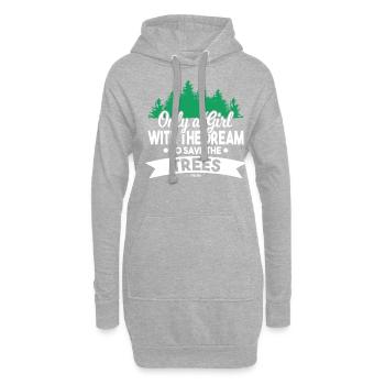 Forêt Aventure Montagnes Arbres Conservation de la nature - Sweat-shirt à capuche long Femme - gris chiné - Devant