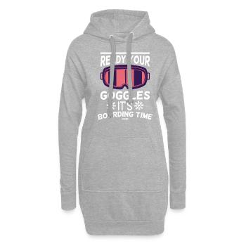 Snowboarding - Hoodie-Kleid - Grau meliert - Vorne