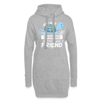Turtle - Hoodie Dress - heather grey - Front
