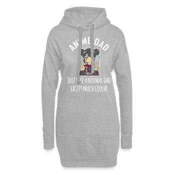 Anime Dad Just Like A Normal Dad - Hoodie-Kleid - Grau meliert - Vorne