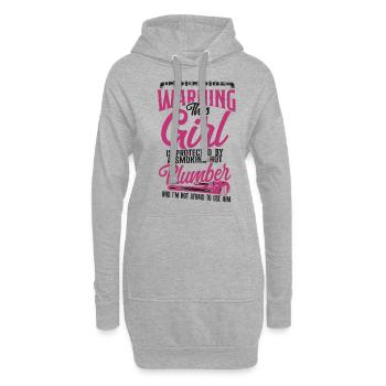 Plomberie plombier Petite amie Femme - Sweat-shirt à capuche long Femme - gris chiné - Devant