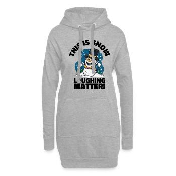 Halloween Gruseliger Schneemann Weihnachten - Hoodie-Kleid - Grau meliert - Vorne
