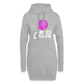 Bocce queen, bocce ball - Hoodie-Kleid - Grau meliert - Vorne