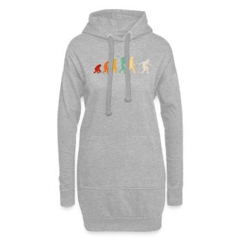 Bocce ball evolution, bocce ball - Hoodie-Kleid - Grau meliert - Vorne