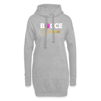 Bocce ball queen, bocce ball - Hoodie-Kleid - Grau meliert - Vorne