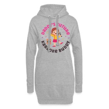 Karaoke Singer Daddy's Future - Hoodie-Kleid - Grau meliert - Vorne