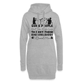 Chanteur de karaoké Mari Femme - Sweat-shirt à capuche long Femme - gris chiné - Devant